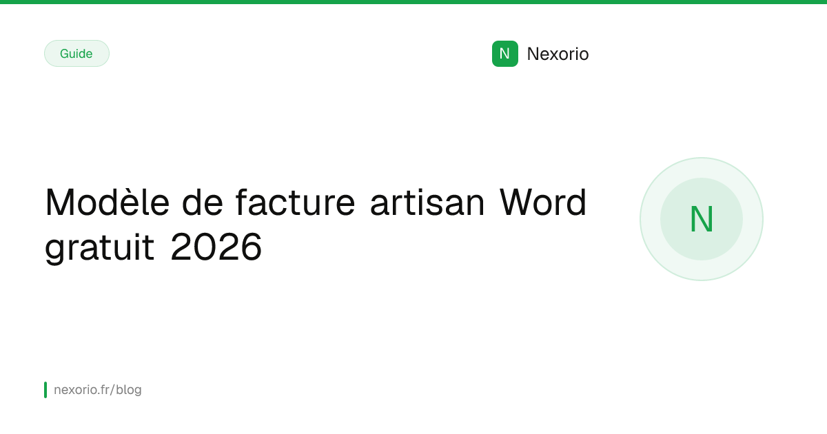 Illustration : Modèle de facture artisan Word gratuit 2026