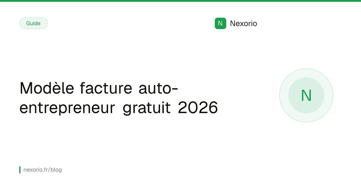 Illustration : Modèle facture auto-entrepreneur gratuit 2026