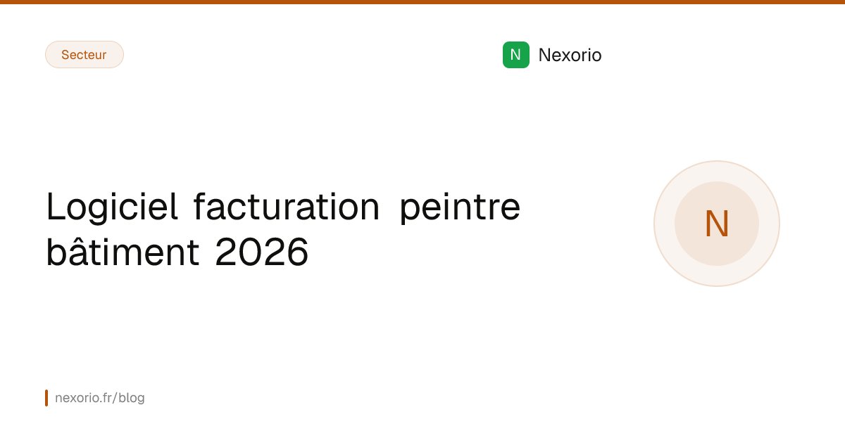 Illustration : Logiciel facturation peintre bâtiment 2026