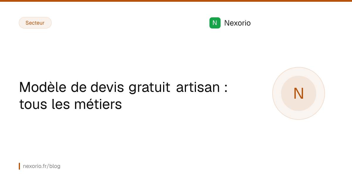 Illustration : Modèle de devis gratuit artisan : tous les métiers